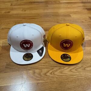 New Era 59FIFTY Washington Commanders Fitted Hats 7 5/8 Lot of 2 NFL NWT